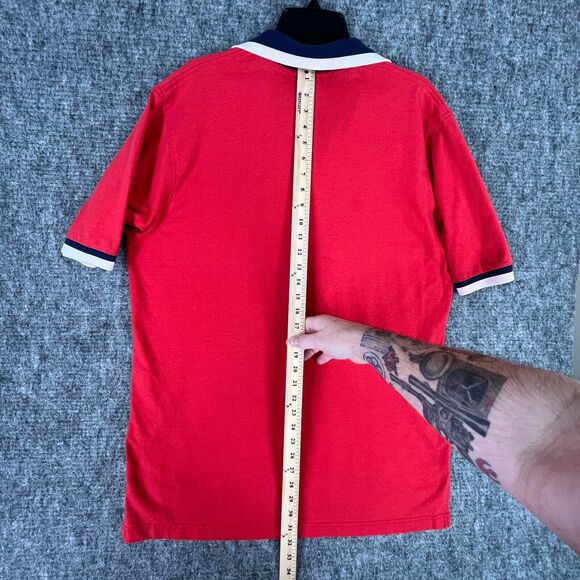 Championship Links Shirt Mens Extra‎ Large Red Golf Polo Rugby 90s Clubhouse - Picture 6 of 7